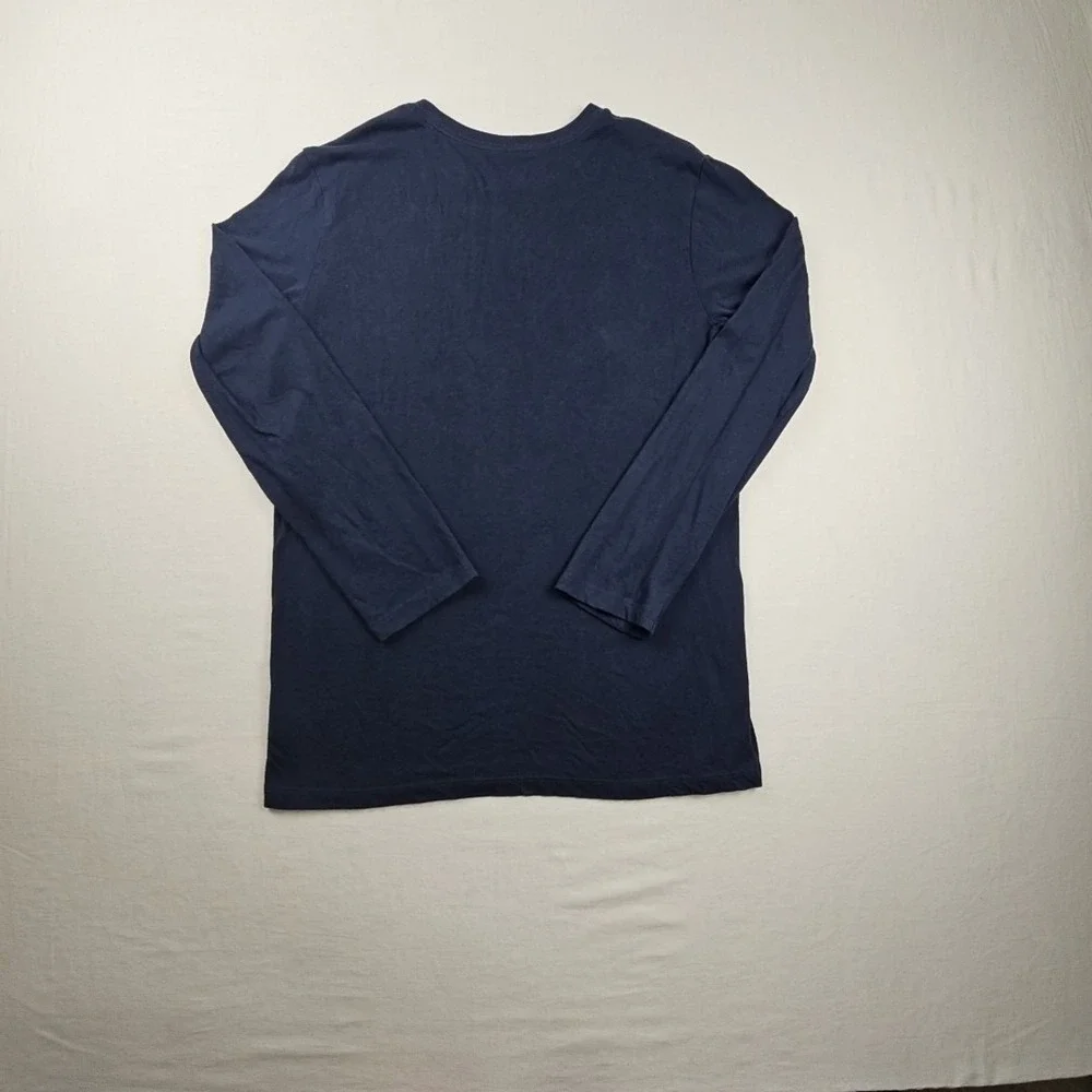 Old Navy T-shirt Boys XXL/18 Navy Blue Long Sleeve Basic Top Casual